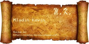 Mladin Kevin névjegykártya